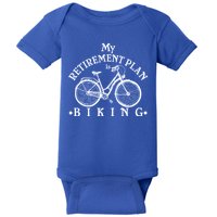 Vintage Retro My Retirement Plan Biking  Baby Bodysuit