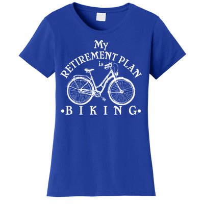 Vintage Retro My Retirement Plan Biking  Women's T-Shirt