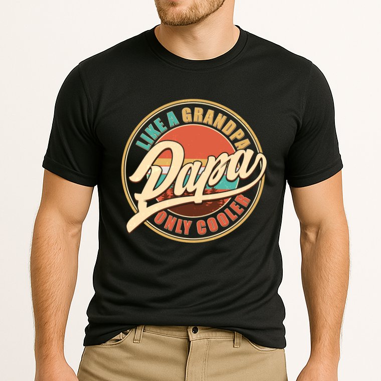 Vintage Retro Papa Like A Grandpa Only Cooler Cooling Performance Crew T-Shirt
