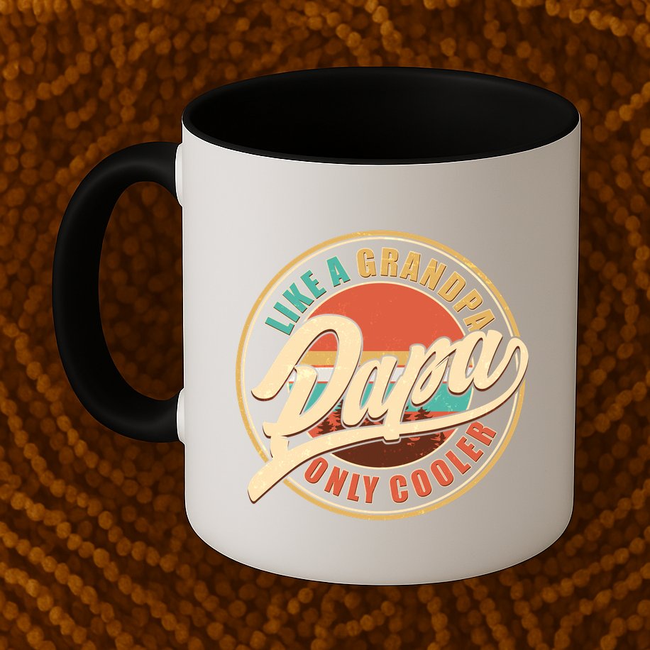 Vintage Retro Papa Like A Grandpa Only Cooler Mug