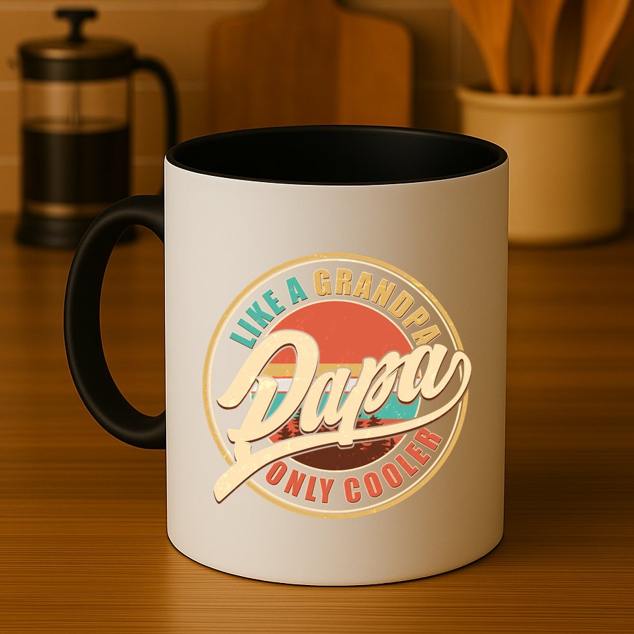 Vintage Retro Papa Like A Grandpa Only Cooler Mug