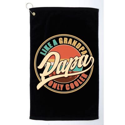 Vintage Retro Papa Like A Grandpa Only Cooler Golf Towel