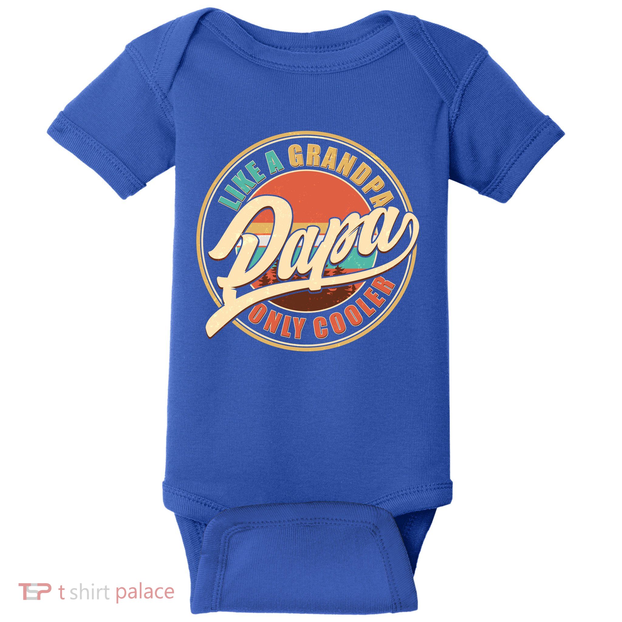 Vintage Retro Papa Like A Grandpa Only Cooler Baby Bodysuit
