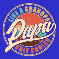 Vintage Retro Papa Like A Grandpa Only Cooler Womens T-Shirt