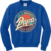 Vintage Retro Papa Like A Grandpa Only Cooler Kids Sweatshirt