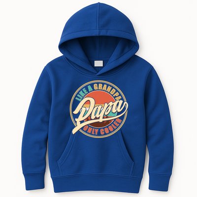 Vintage Retro Papa Like A Grandpa Only Cooler Kids Hoodie