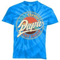 Vintage Retro Papa Like A Grandpa Only Cooler Kids Tie-Dye T-Shirt