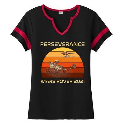 Vintage Retro Perseverance Mars Rover 2021 Ladies Halftime Notch Neck Tee