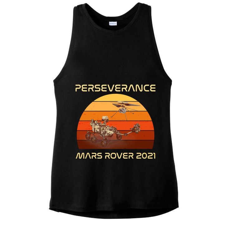 Vintage Retro Perseverance Mars Rover 2021 Ladies PosiCharge Tri-Blend Wicking Tank