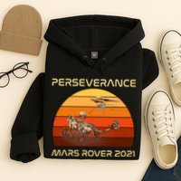 Vintage Retro Perseverance Mars Rover 2021 Hoodie