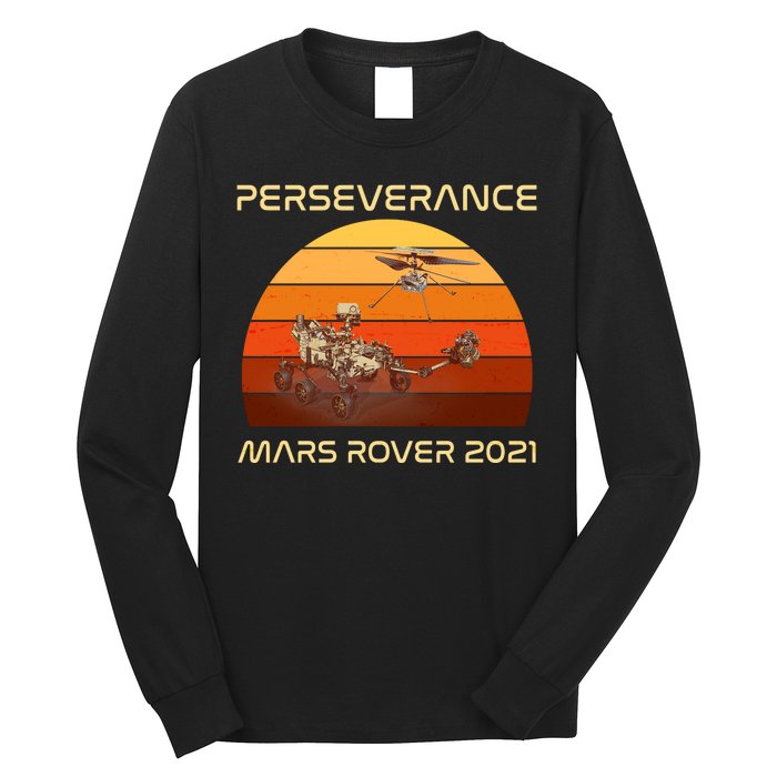 Vintage Retro Perseverance Mars Rover 2021 Long Sleeve Shirt