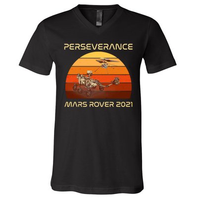 Vintage Retro Perseverance Mars Rover 2021 V-Neck T-Shirt