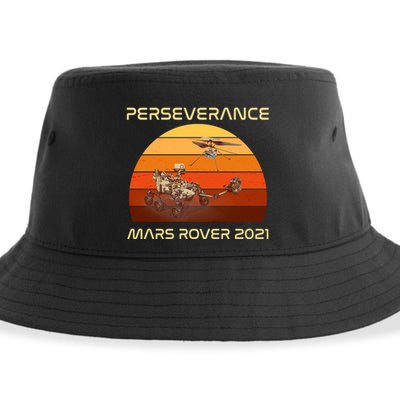 Vintage Retro Perseverance Mars Rover 2021 Sustainable Bucket Hat