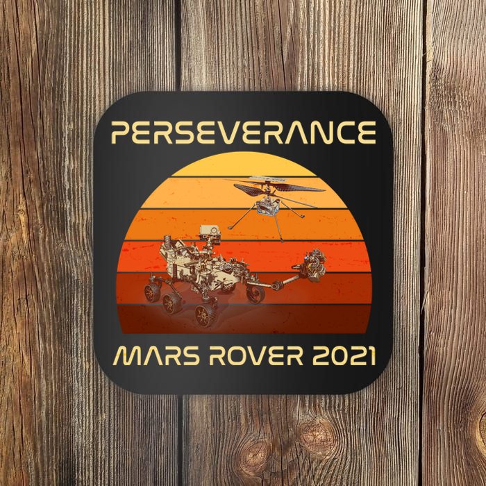 Vintage Retro Perseverance Mars Rover 2021 Coaster