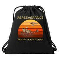 Vintage Retro Perseverance Mars Rover 2021 Drawstring Bag