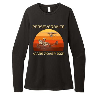 Vintage Retro Perseverance Mars Rover 2021 Womens CVC Long Sleeve Shirt