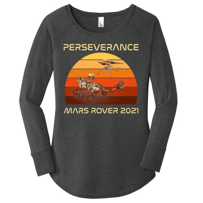 Vintage Retro Perseverance Mars Rover 2021 Women's Perfect Tri Tunic Long Sleeve Shirt