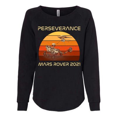 Vintage Retro Perseverance Mars Rover 2021 Womens California Wash Sweatshirt