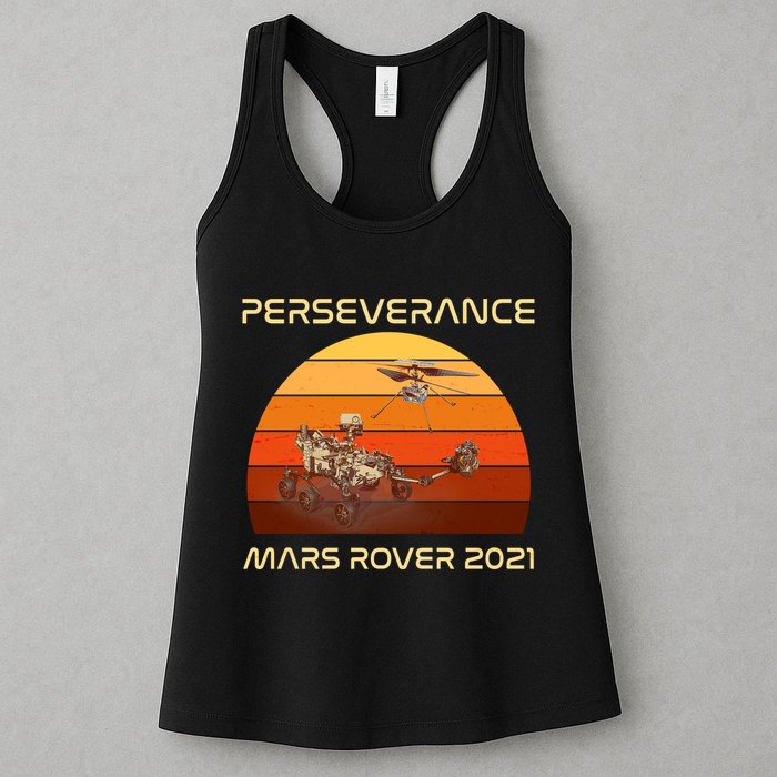Vintage Retro Perseverance Mars Rover 2021 Womens Tank Top