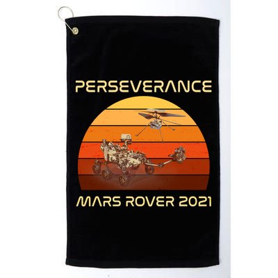 Vintage Retro Perseverance Mars Rover 2021 Golf Towel