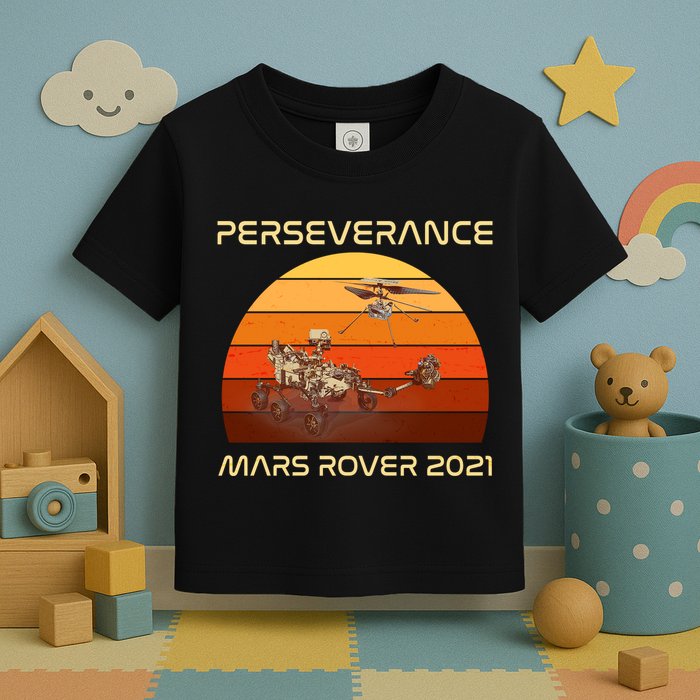 Vintage Retro Perseverance Mars Rover 2021 Toddler T-Shirt