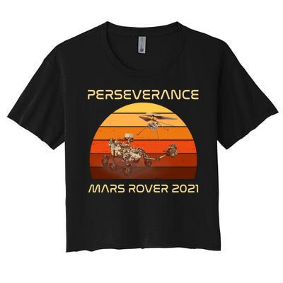 Vintage Retro Perseverance Mars Rover 2021 Women's Crop Top Tee