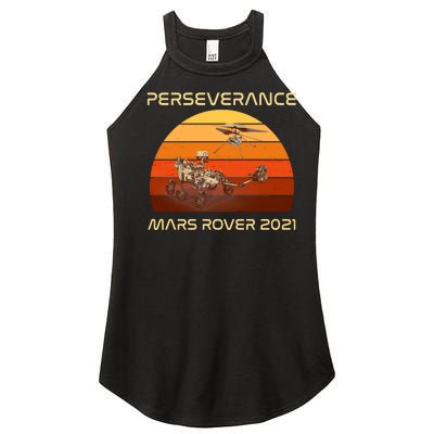 Vintage Retro Perseverance Mars Rover 2021 Women’s Perfect Tri Rocker Tank