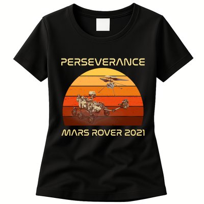 Vintage Retro Perseverance Mars Rover 2021 Womens T-Shirt