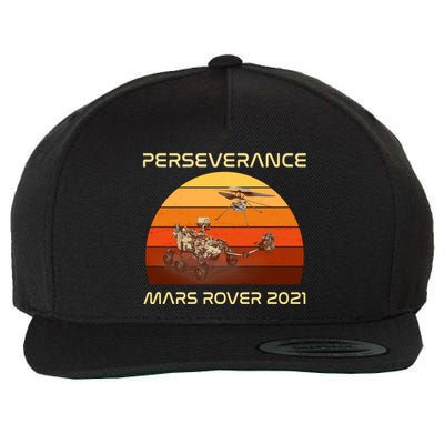 Vintage Retro Perseverance Mars Rover 2021 Wool Snapback Cap