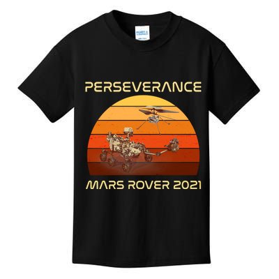 Vintage Retro Perseverance Mars Rover 2021 Kids T-Shirt