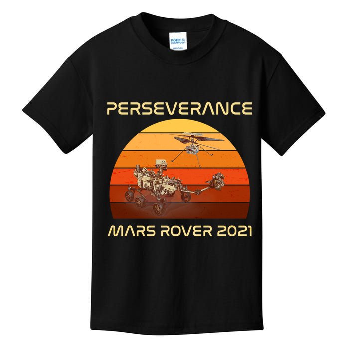 Vintage Retro Perseverance Mars Rover 2021 Kids T-Shirt