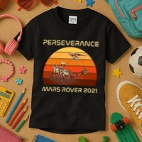 Vintage Retro Perseverance Mars Rover 2021 Kids T-Shirt