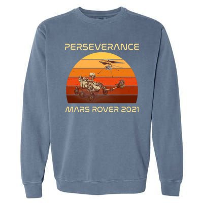 Vintage Retro Perseverance Mars Rover 2021 Garment-Dyed Sweatshirt