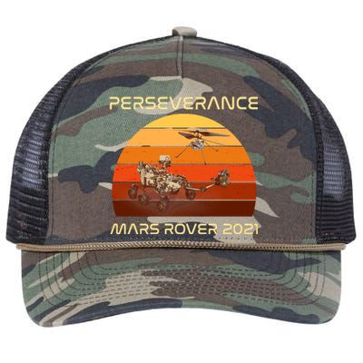 Vintage Retro Perseverance Mars Rover 2021 Retro Rope Trucker Hat Cap