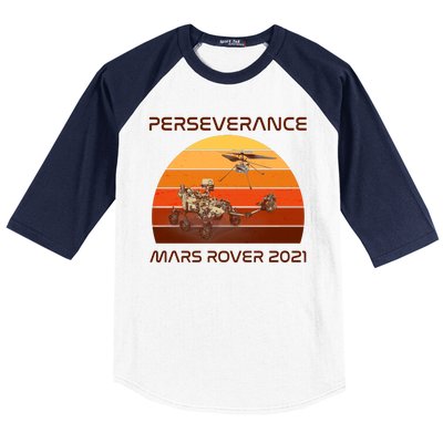 Vintage Retro Perseverance Mars Rover 2021 Baseball Sleeve Shirt