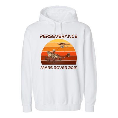 Vintage Retro Perseverance Mars Rover 2021 Garment-Dyed Fleece Hoodie