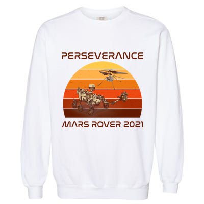 Vintage Retro Perseverance Mars Rover 2021 Garment-Dyed Sweatshirt