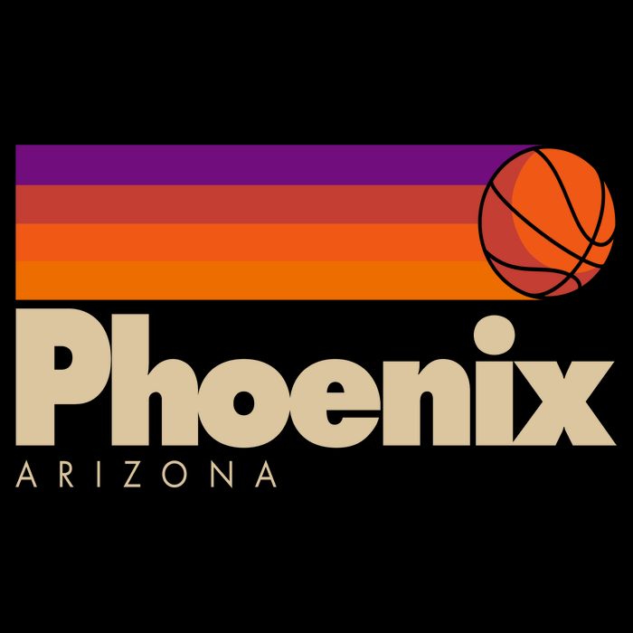 Vintage Retro Phoenix Arizona Basketball Logo Doggie Tank