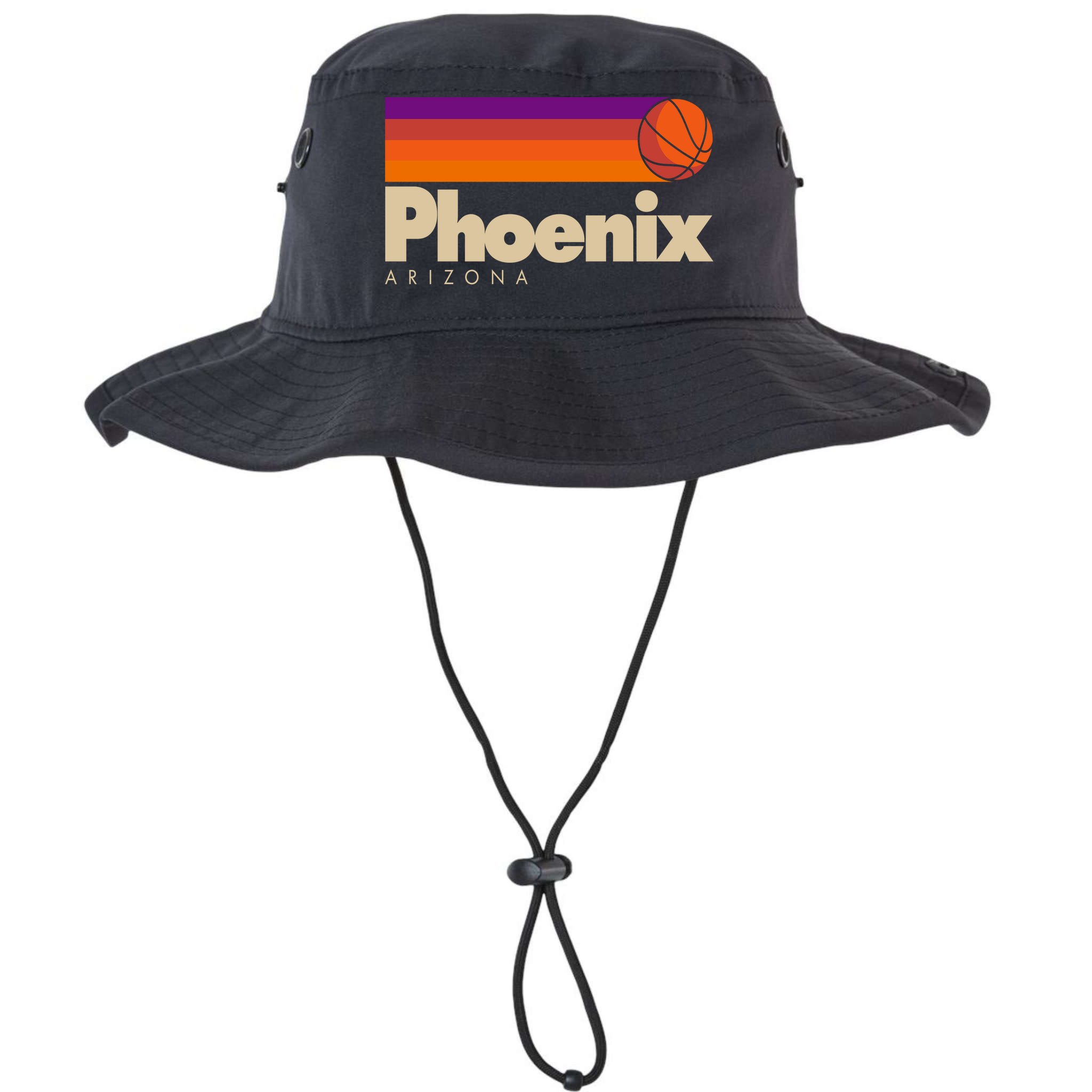 Vintage Retro Phoenix Arizona Basketball Logo Bucket Hat