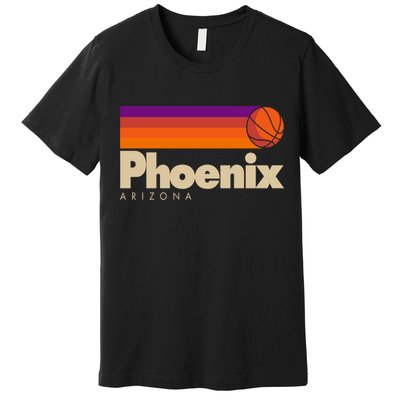 Vintage Retro Phoenix Arizona Basketball Logo Premium T-Shirt