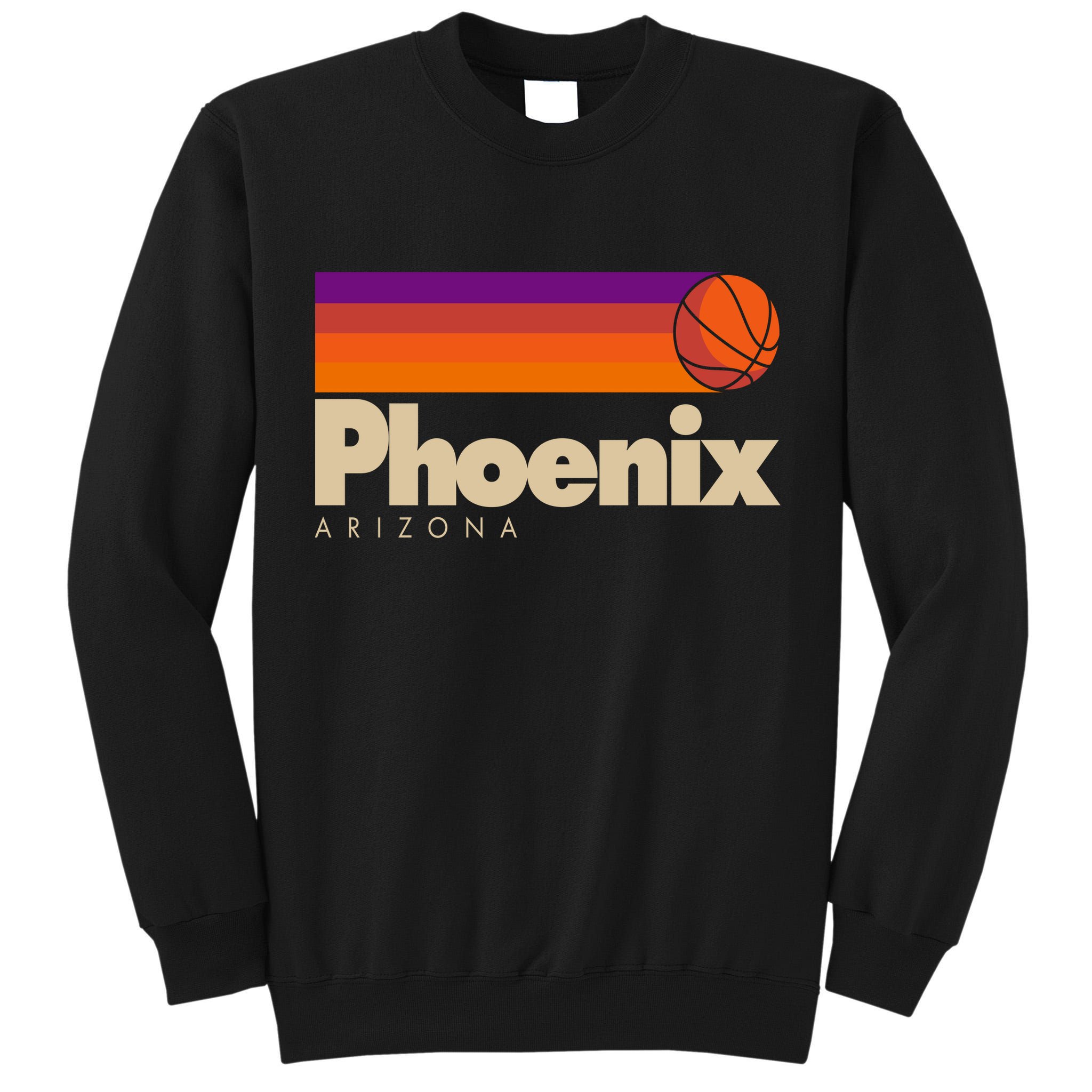 Vintage Retro Phoenix Arizona Basketball Logo Tall Sweatshirt