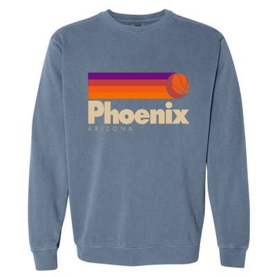 Vintage Retro Phoenix Arizona Basketball Logo Garment-Dyed Sweatshirt