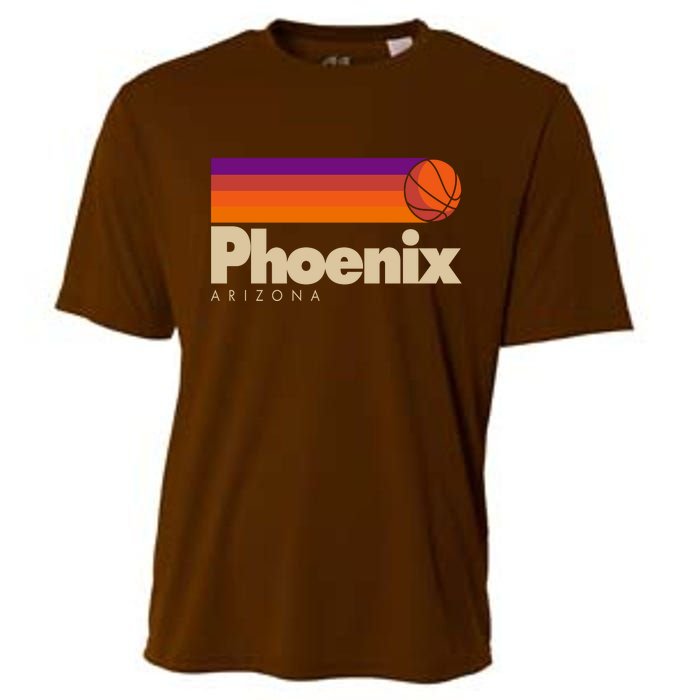 Vintage Retro Phoenix Arizona Basketball Logo Cooling Performance Crew T-Shirt