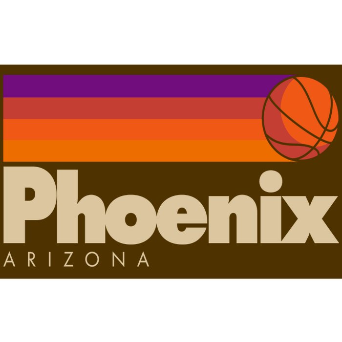 Vintage Retro Phoenix Arizona Basketball Logo Bumper Sticker