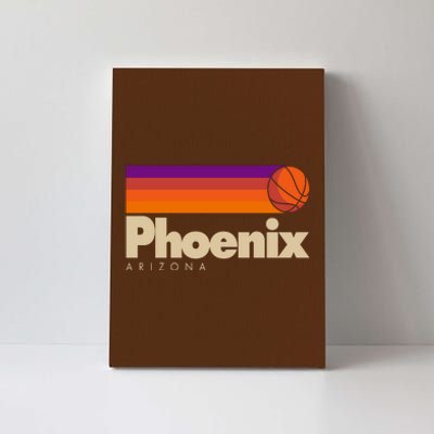 Vintage Retro Phoenix Arizona Basketball Logo Canvas