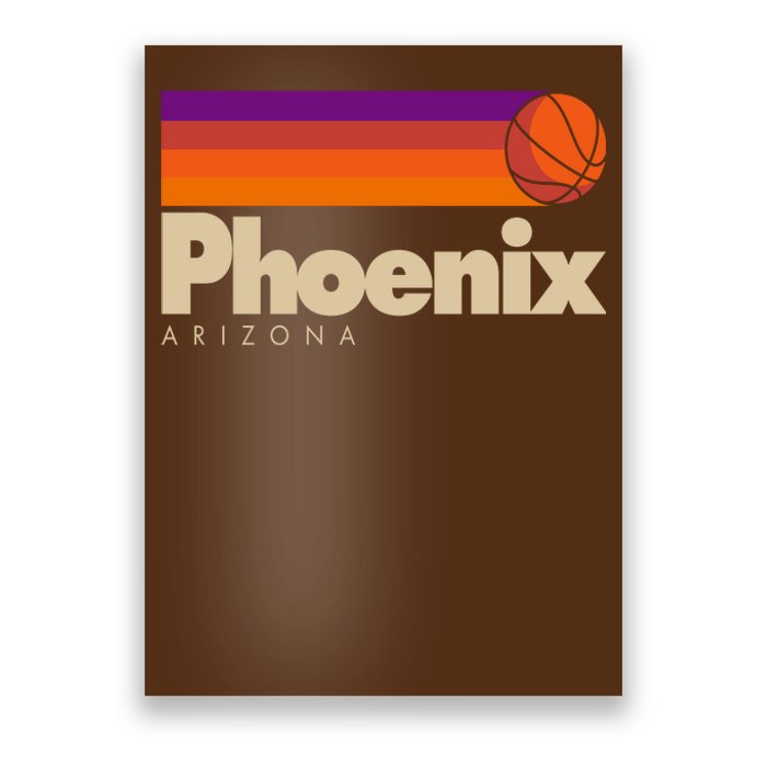 Vintage Retro Phoenix Arizona Basketball Logo Poster