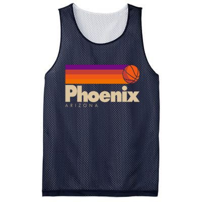 Vintage Retro Phoenix Arizona Basketball Logo Mesh Reversible Basketball Jersey Tank