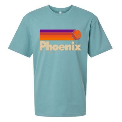 Vintage Retro Phoenix Arizona Basketball Logo Sueded Cloud Jersey T-Shirt