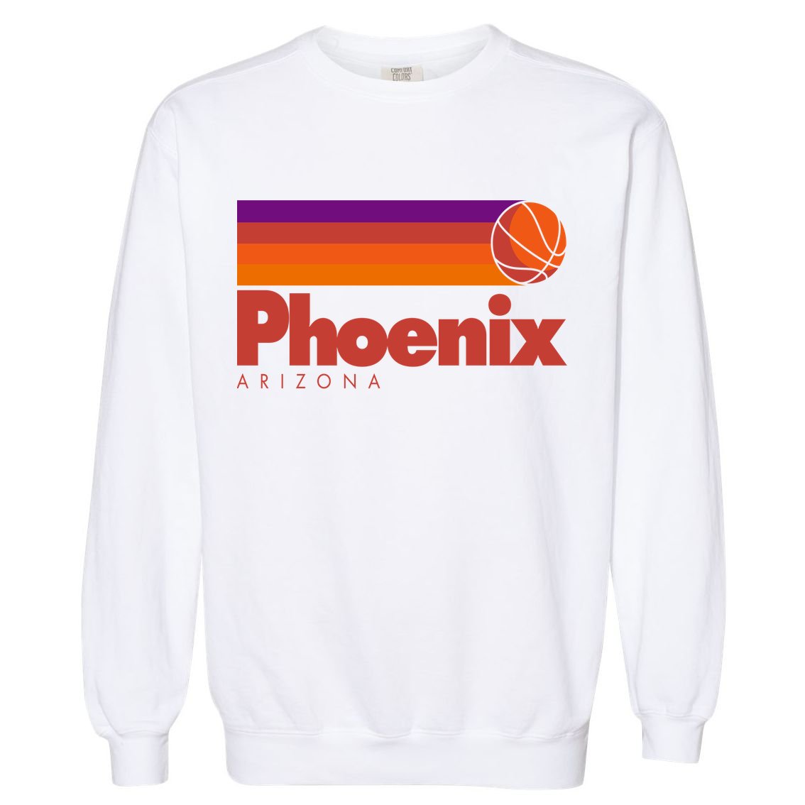 Vintage Retro Phoenix Arizona Basketball Logo Garment-Dyed Sweatshirt