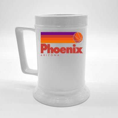 Vintage Retro Phoenix Arizona Basketball Logo Beer Stein